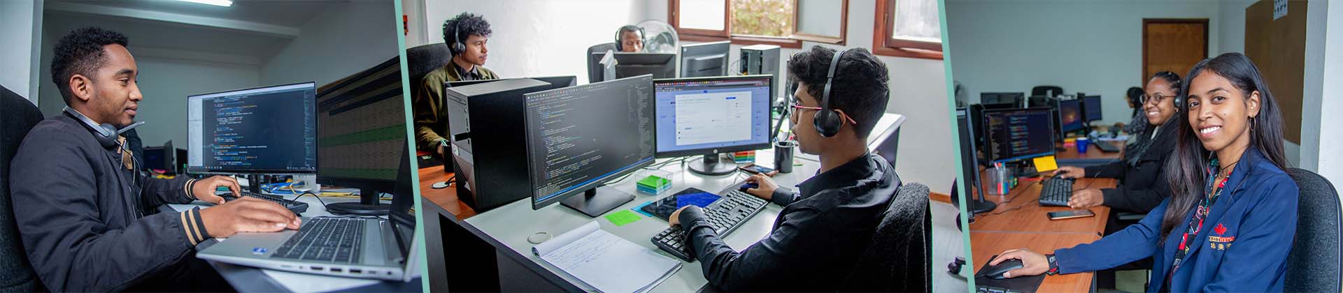 Les équipes de développement de SIDINA, collaborant sur des projets informatiques innovants.
