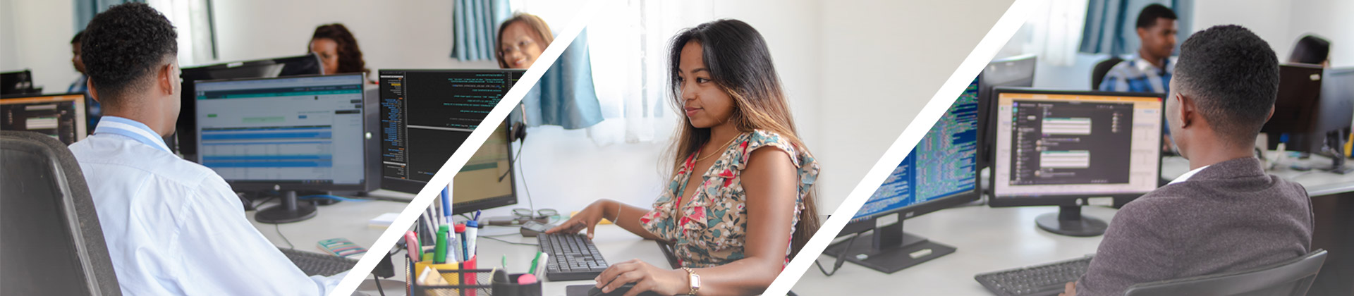 Les équipes de développement de SIDINA, collaborant sur des projets informatiques innovants.